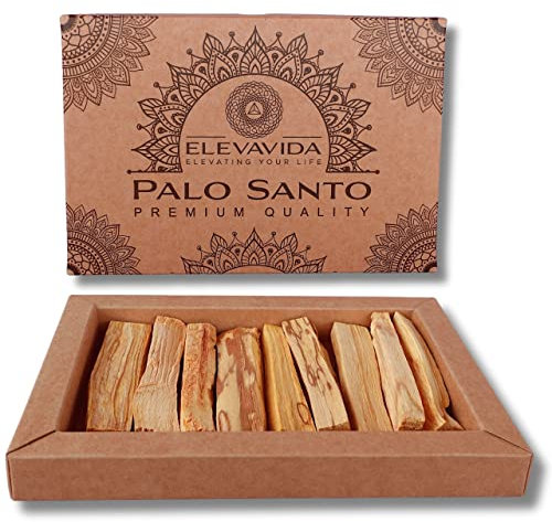 ELEVAVIDA Palo Santo 90g (9–11 Stäbe) aromatisch duftendes Räucherholz aus Peru, nachhaltig gesammelt zur Entspannung, Meditation, energetische Reinigung von Räumen - Bursera Graveolen - heiliges Holz