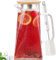 CJWLKJ Water Jug with Wood Lid Glass Water Carafe Pitcher with Handle, Square Water Containers, Fridge Glass Jug for Hot/Cold Water, Tea, Juice, Milk, Lemonade - 1600ml /1.6liters