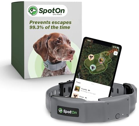 SpotOn Omni GPS Dog Fence Collar, Medium Dogs 12-18 Inch Neck