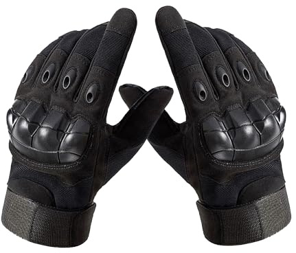 Cosymate Full Finger Touchscreen Motorcycle Gloves Breathable Protective Motorbike Gloves for Men and Women, Ideal for Riding, Racing, Climbing, Motocross, Cycling, BMX, ATV, and MTB, Black