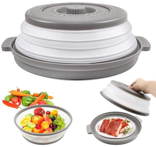 VAIAV Cubierta para microondas, cubierta plegable para microondas, tapa para microondas, protección contra salpicaduras, cubiertas para microondas