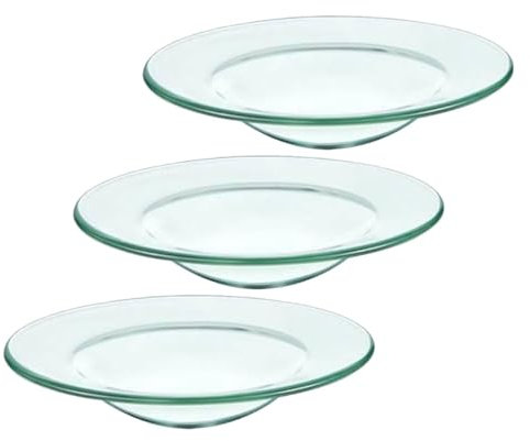 BESTOYARD 3stücke Aromatherapie Glasplatte Für Duftlampe Hitzebeständige Wax Warmer Platte Durchmesser Design Für Ölwärmer Und Teelichthalter Wiederverwendbar Und Pflegeleicht