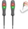 Flintronic 2 PCS Detector de Voltaje Sin Contacto, 2 en 1 Detector de Voltaje sin Contacto, Identificar Fase y Neutro, Busca Polos, LCD Buscapolos, Localizador Punto de Rotura (Cabeza Plana)