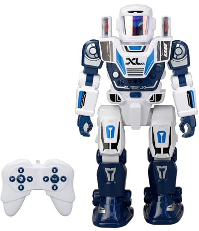 SilverLit Programme A bot XL Large Robot Toy with 48 Commands, Remote Control, Motion Control, Dance Moves and More! Fun Interactive Toy for Kids, Silver