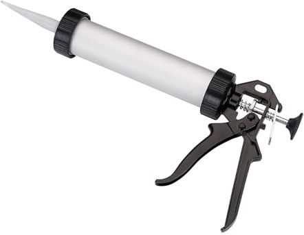 Applicateur pour mortier 600 cc, design ergonomique, manipulation facile, idéal pour appliquer le mortier dans la construction et la réparation.