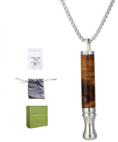 Collier de respiration avec œil de tigre et aromathérapie | Chaîne en acier inoxydable de 70cm Outil de méditation et de pleine conscience pour apaiser,aider au sommeil,soulager l'anxiété et le stress