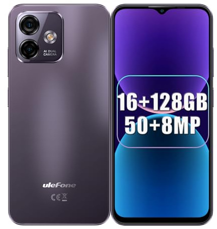 Note 16 Pro Teléfono móvil Libres 16+128 GB, 50+8 MP Octa-Core Telefono Movil, 6.52 HD+ Android Smartphone Dual SIM/Face ID/3.5mm/GPS/OTG Morado