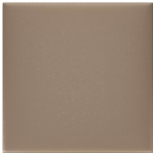 SooIarix Vägghuvuddel, tyg cappuccino, 12 stycken, 30 x 30 cm, rektangulär, modern väggkudde, sovrum, väggkudde, självhäftande väggpaneler för barnrum, montering