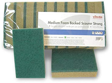 VILEDA 10 pz Spugne cucina 14x9 cm, Spugna abrasiva per stoviglie, Spugne a doppia faccia