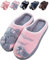 JACKSHIBO Hausschuhe Damen Winter Plüsch Pantoffeln Herren Warm Filzpantoffeln Frauen Bequeme Slippers Unisex Rosa 36/37 EU