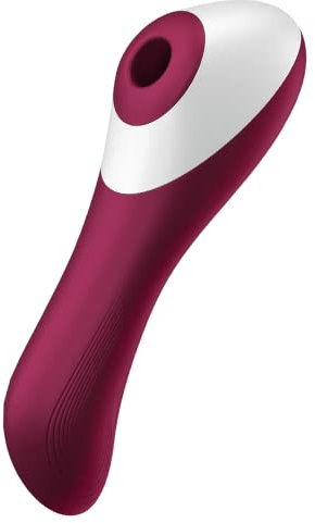 Satisfyer Dual Crush 2:1 Dildo Vibratore + Giocattolo a Onde di Pressione per Donne | 2 Motori per Vibrazioni profonde e Stimolazione | Sex Toys Adulti