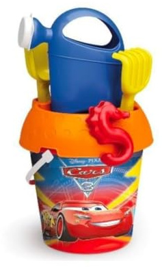 OISE ART STORE Trade Shop - Secchiello da Mare di Cars Gioco da Spiaggia per Bambini con Diversi Accessori