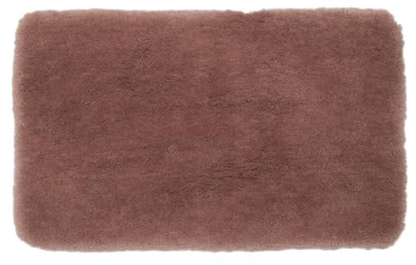 Gözze - Deluxe Badteppich mit extra hohem Flor, 100% Polyester (Mikrofaser), Mit Antirutschbeschichtung, 60 x 100 cm - Sand