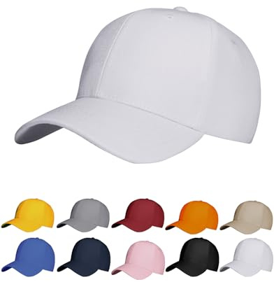 NebulaGlam Baseball Cap Unisex, Verstellbar Basecap, Baumwolle Sonnenmütze Baseball-Mütze Unisex, Baseballkappe für Herren und Damen für Sport Reisen Draußen (Weiß)