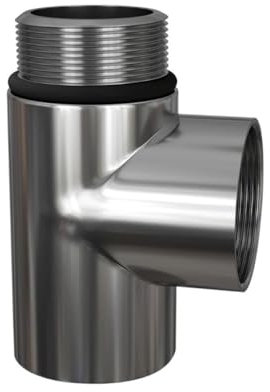 Radiator Dual Fuel Towel Rail Electric Heating Element Conversion Radiator T-Piece - Chrome