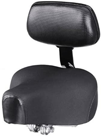 QTANZIQI Wide Big Bum Sillín de Bicicleta Cómodo y Suave Cojín de Asiento para Scooter eléctrico con Respaldo Funda Universal para Asiento de Bicicleta Piezas de Ciclismo (Color: Negro) Silk