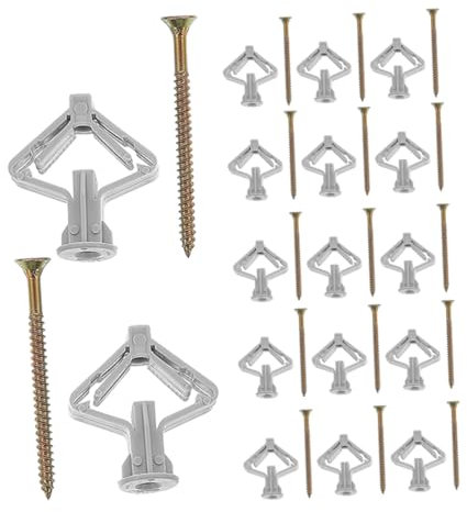 Cabilock 50 Set Kit Di Ancoraggi Per Pareti Cave in Bulloni Di Espansione Per Cartongesso Ancoraggi Di Montaggio Sicuri Per Piastrelle in Di Espansione Per Pareti