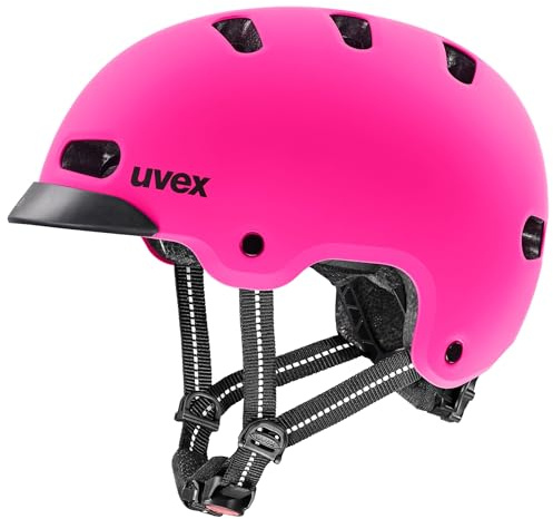 uvex 4kidz Kinderfahrradhelm, Power pink matt, 51-55 cm