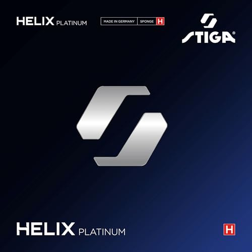 STIGA Helix Platinum H, 2.2mm Hard Sponge, Table Tennis Rubber for Maximum Speed, Spin & Precision, Competition Approved for Offensive Players, Red