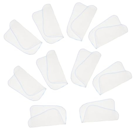 TINEASUR 10 Pañuelos de Algodón para Bebés, Toallas Faciales de Muselina Doble Capa, Absorbentes y Secado Rápido para Baño y Lactancia