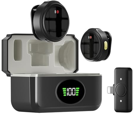 mophrati Microphones Cravate compatibles avec Une Forte Attraction magnétique et Un Clip arrière antibruit ET Microphone Cravate sans Fil, PourLa Foudre