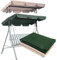 COSTWAY Replacement Canopy for Swing Seat 2 & 3 Seater Sizes Hammock Cover Top Garden Outdoor (132 x 191cm, Beige)