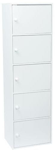 WERKA PRO Mueble Blanco con Puertas 5 Puertas (133 x 40 x 29 cm)