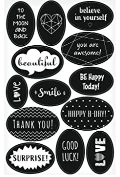 herlitz 50040308 selbstklebende Deko-Sticker Just Black, FSC, 10 x 3 Bogen