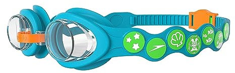 Speedo Unisex Kinder Sea Squad Spot Schwimmbrille | Schwimmen lernen | Verstellbares Band | Bequeme Passform Schwimmbrille, Azureblue/Fluogrn/Fluoora/Clr, Einheitsgröße