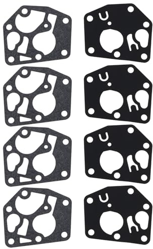 eMagTech 4 Set Kit Guarnizioni Membrana Carburatore Membrana Di Riparazione Carburatore Per Tosaerba Compatibile Con Briggs & Stratton Serie 450 500 550 600 Motore