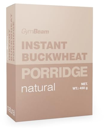 GymBeam Porridge Grano Saraceno Istantaneo - Senza Glutine, Per Colazioni Veloci, Ricco Di Proteine, Povero Di Grassi, Senza Zuccheri Aggiunti, Adatto a Vegani (450 g, Neutro)