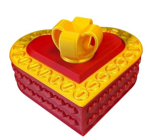 Boîte en forme de cœur – Boîte de puzzle de farce imprimée en | Boîte cadeau en forme de cœur, boîtes à Fidget amusantes, étui fantaisie, boîte de Saint-Valentin, boîtes de cœur pour le Nouvel An,