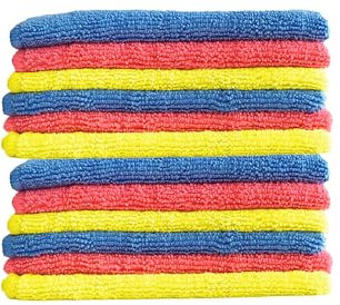 CSC - Panni Microfibra per Pulizia Casa, 12 Stracci Cucina Riutilizzabili Cattura Polvere e Sporcizia, Ideali per Tutte le Superfici - Panno Microfibra Morbido e Delicato, 40x40 cm