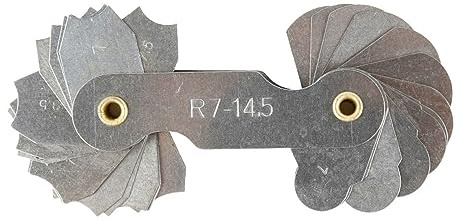 Galgas de Espesor, Herramienta de medición de calibrador de filete Herramienta de medición de calibrador de calibrador de filete Herramienta de medición de placa de paso Radio de calibrador R(R7-14.5)