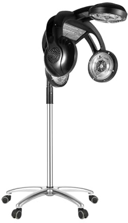 Salon Friseur Trockenhaube, 1400W Umbrella Hairdressing Trockenhaube 125-161cm höhenverstellbar, Trockenhaube Bodenständer einstellbare Temperatur 30-70℃ 60min Schaltuhr