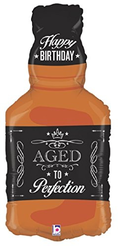 Betallic 35284 Aged To Perfection - Whiskey Foil Balloon, 34, Multicolor, Pack of 1