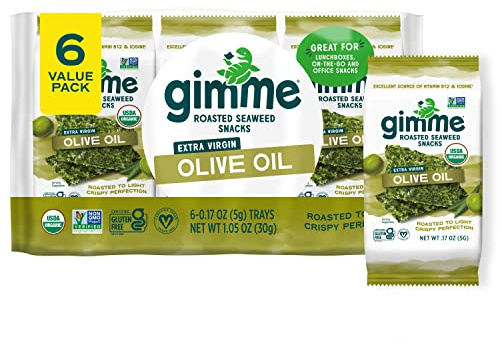 Roasted Seaweed Snacks 6 Pack (Olive Oil) - 5g