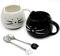 Coffret De 2 Mugs Et Cuillères Chats Blanc et Noir | Design Chatons Mignons | Déco Kawaii | Lot De Grandes Tasses à Café | Idée-Cadeau Romantique Originale | Cadeau D’Anniversaire Femme, Enfant, Maman