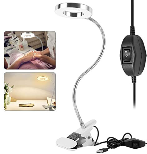 Relax love Lampe de Bureau 48 LED lampe pince USB Lampes de travail Protection des Yeux 8W LED Lampe de Lecture avec clip Lumière Blanc Froid et Chaud