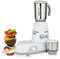 GEEPAS 550W 2-in-1 Mixer Grinder | Stainless Steel Jars, Blades | 3 Speed Control, Perfect for Chutney, Dry & Wet Fine Grinding Mixing, Safety Twist Lock | Overload Protection | 2 Year Warranty, White