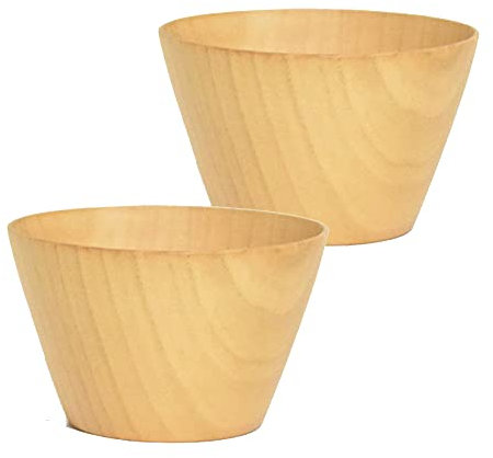 TAMUME Holzgeschirr, ideal für Outdoor-Camping (Schüssel *2)