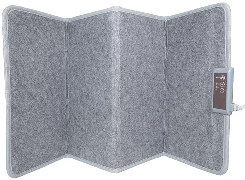 Silvergear® Infrarot-Heizpaneel 165W | Infrarotheizung | Heizung Elektrisch | Klappbarer Schreibtischheizer | 3 Heizstufen | Extra langes Kabel | 50x100cm | Grau