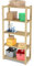 Lenmar Serie B Holzregal, Kiefer, Holz, Hellbeige, B-27 170 x60 x 40 cm, 5 Böden, Bücherregal, Holzregal, Standregal, Wandregal, Regal mit 5 Böden, Büroregal, für Wohnzimmer, Lagerregal