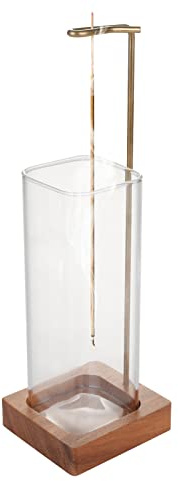 Incense Holder for Sticks, Anti-ash Flying Wooden Incense Burner with Removable Glass Ash Catcher for Home Decor Yoga Meditation (Style A)