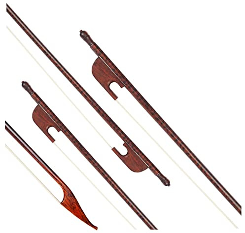 Arco violín de estudiante Snakewood Bow White Horsehair 4/4 Violín/violonchelo 15/16 Bows Viola (Color : 2pcs Cello Bow)