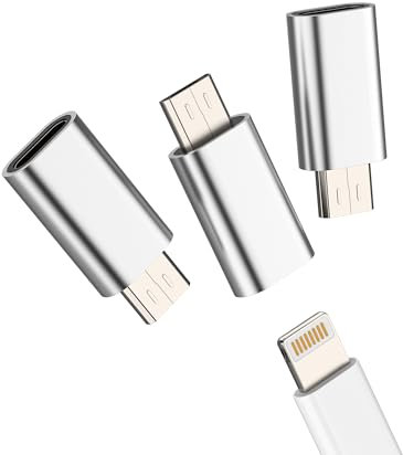 zoyuzan Adaptador Lightning Hembra a Micro USB Macho Cargador (3 Pack) Conversor Android Jack Accesorios para Compatible con Samsung Galaxy S7 Active S6 Edge Convertidor Adapter