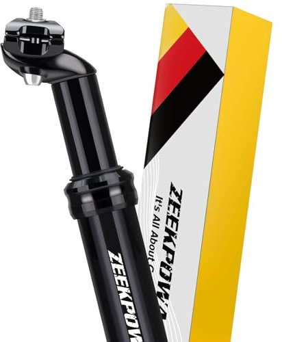 Tija de Sillín de Aluminio Con Suspensión - 30,9 mm de Diámetro, 350 mm de Longitud - Para Bicicleta Eléctrica, MTB, Downhill, Trekking