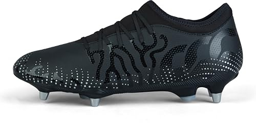 Canterbury mäns Speed Infinite Team Soft Ground Rugby Boots, Svart silver metallisk, 44.5 EU