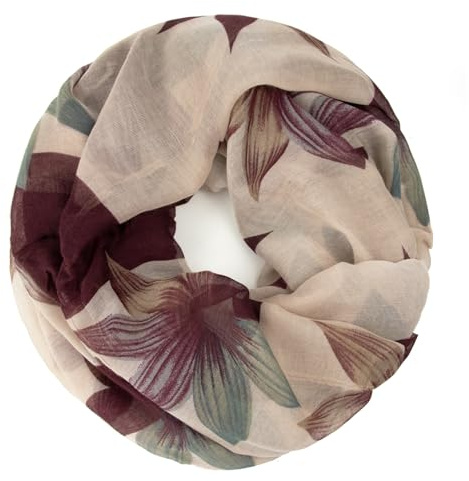 Gloop Bufanda larga ligera bufanda tubular pañuelo cuello muchos colores y modelos, 00948a3 Beige, Talla única