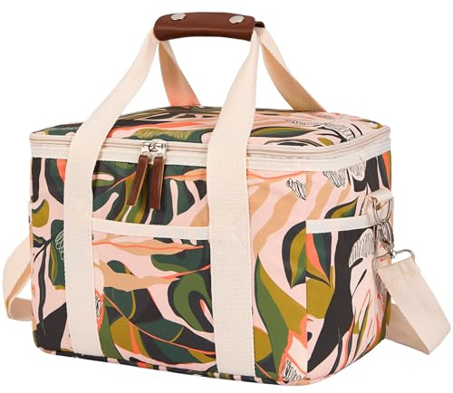 Nanxson Termisk Lunchväska 9L/15L/29L Blommig Lunchväska Lunchlåda med justerbar axelrem för Camping Arbete Skola Resor